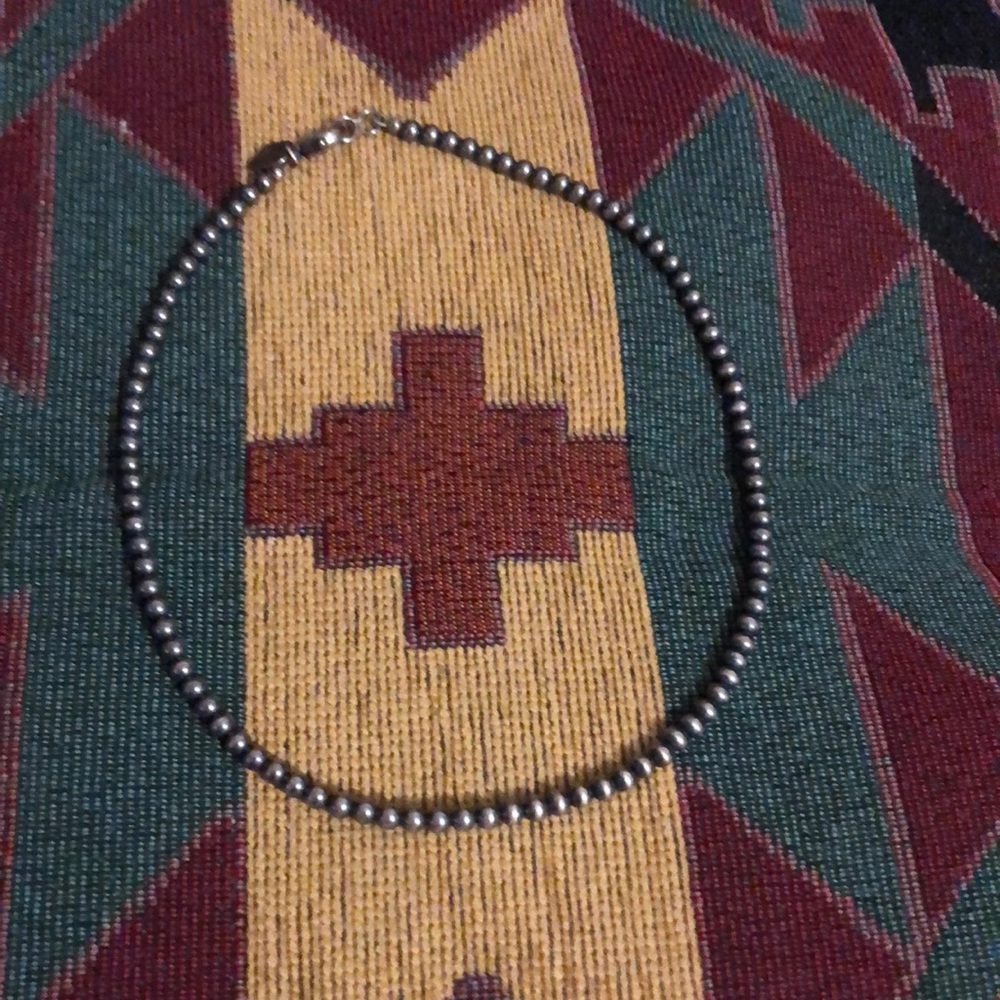 Navajo Pearl Sterling Choker